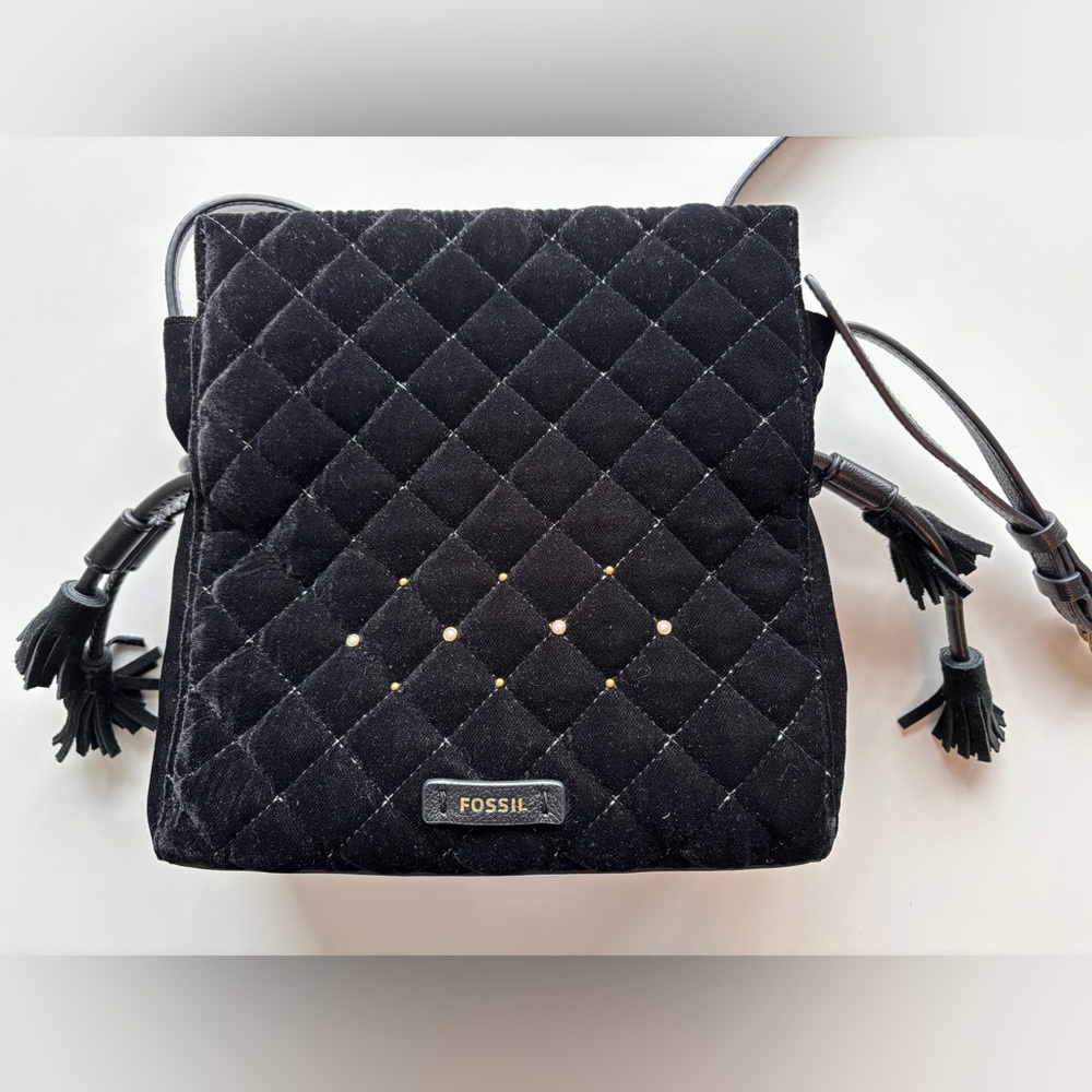 Fossil Velvet Crossbody Bag